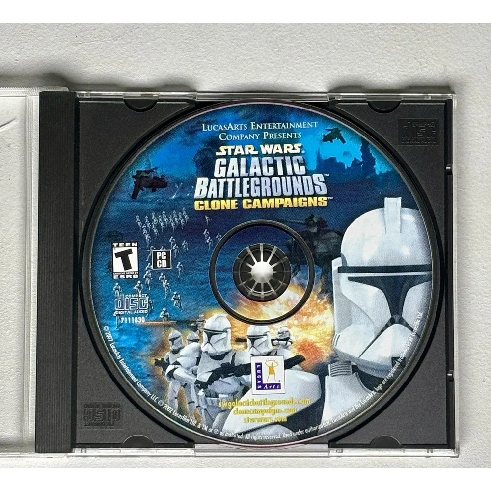 Star Wars: Galactic Battlegrounds Clone Campaigns PC 2002 Disc Only